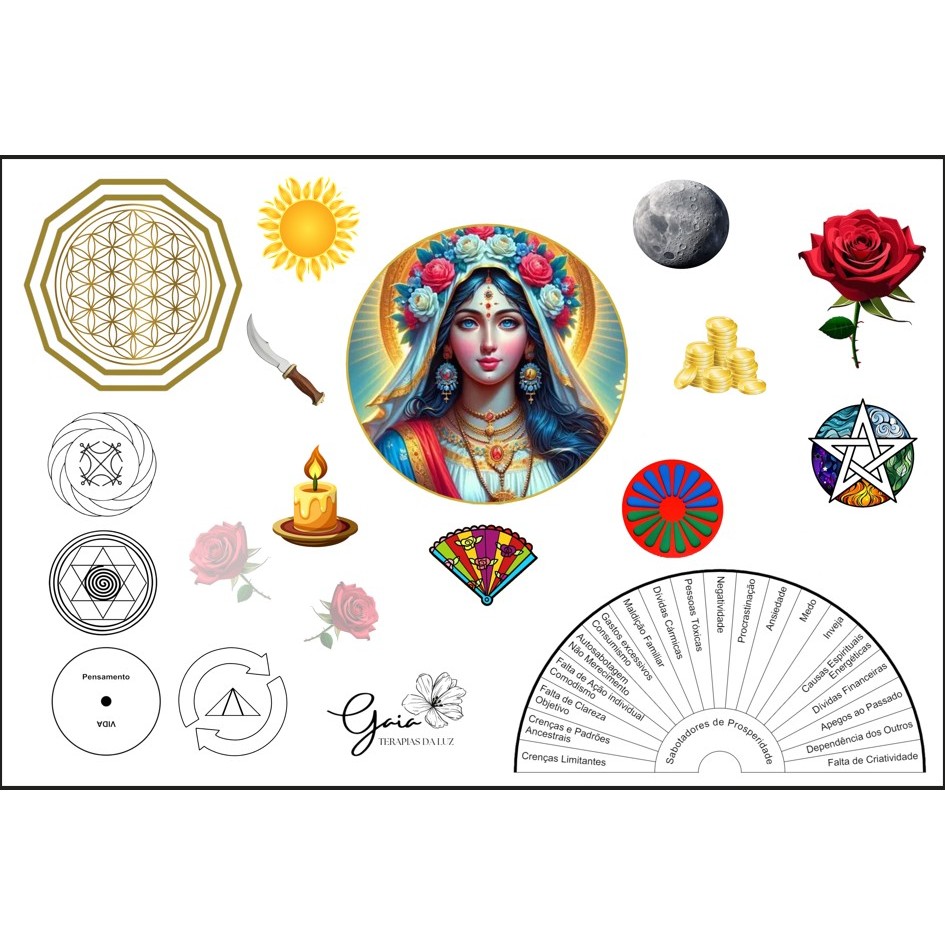 Mesa Gráfica Santa Sara Kali Mesa Radiônica Santa Sara Kali