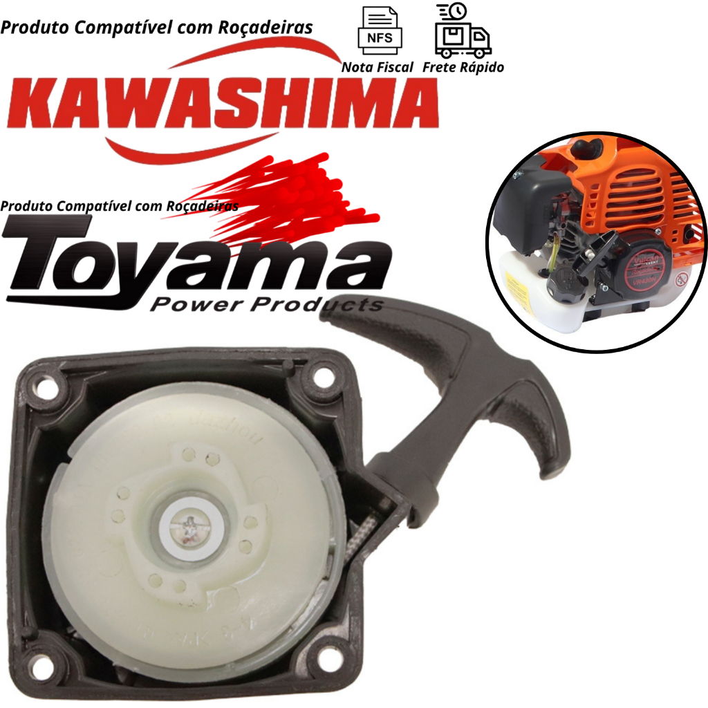 Tampa Partida Retratil Puxador  Kawashima Garthen Manual Rocadeira