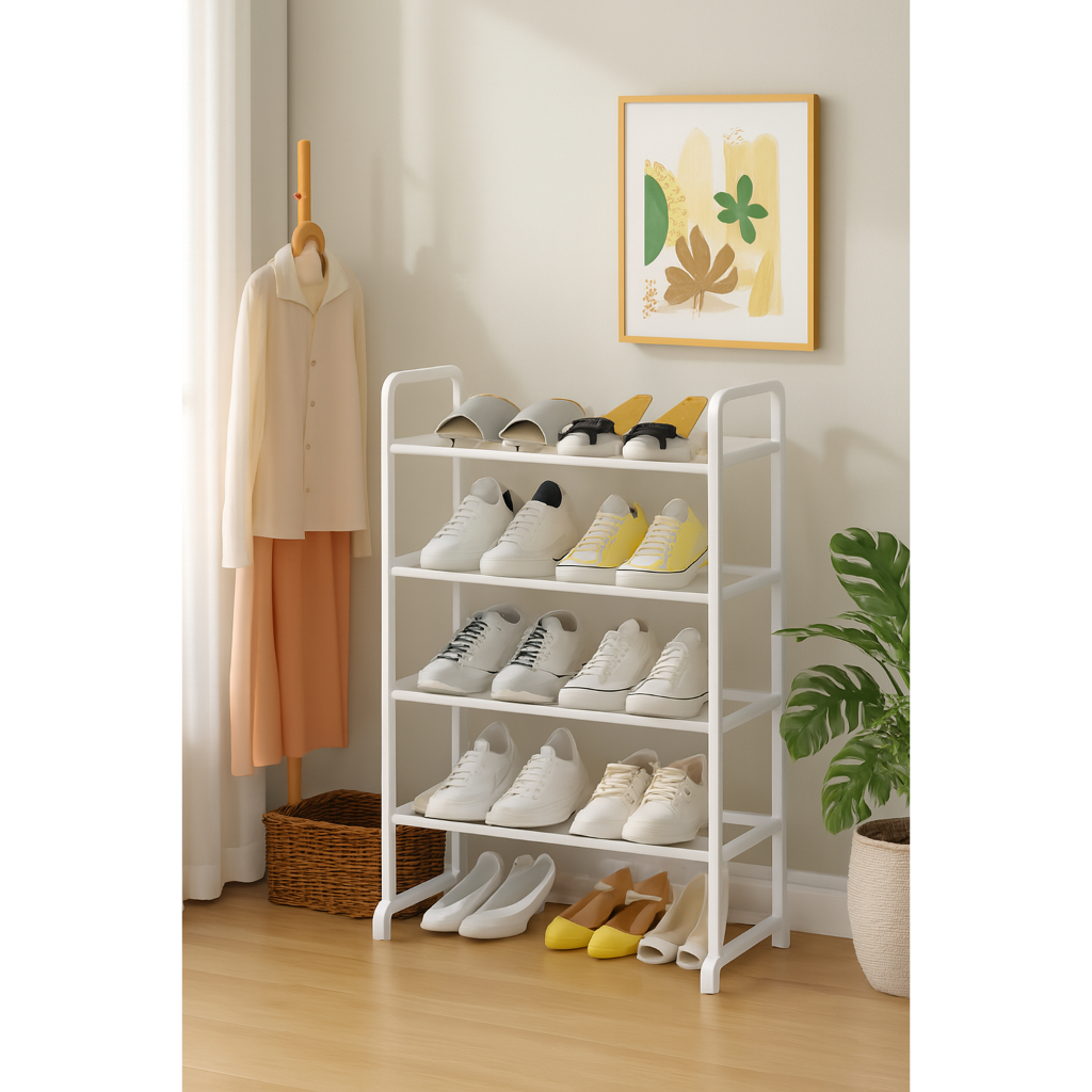 Sapateira Multiuso 4 Andares – Organizador de Calçados Funcional  p Quartos, Closets e Lavanderias