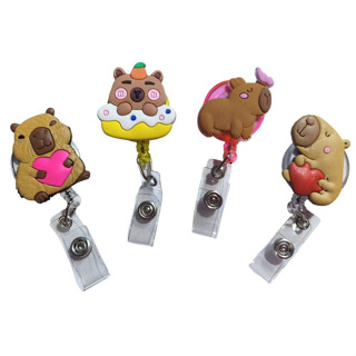 Porta Crachá CAPIVARA LOVE Personalizado Presente Retrátil Roller Clip em Oferta na Shopee