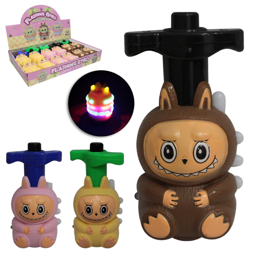 PIAO LABB COM LANCADOR FLASHING GYRO COM SOM E LUZ TOP KIDS A BATERIA DP PLAY DIA DAS CRIANÇAS PRESENTE NATAL