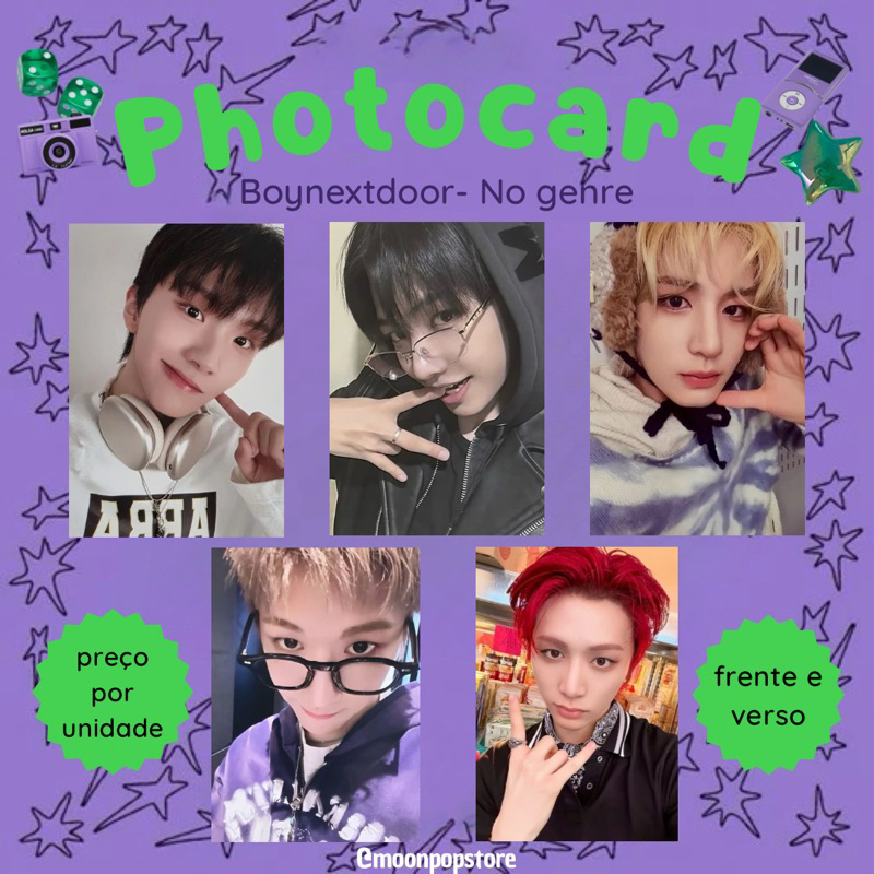 Photocard Kpop Boynextdoor No genre- Fanmade frente e verso- VALOR POR UNIDADE em Oferta na Shopee