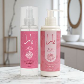 🌙kit Body Splash e Hidratante Corporal Árabe IARA LAYALI🌙 200ml cada. em Oferta na Shopee