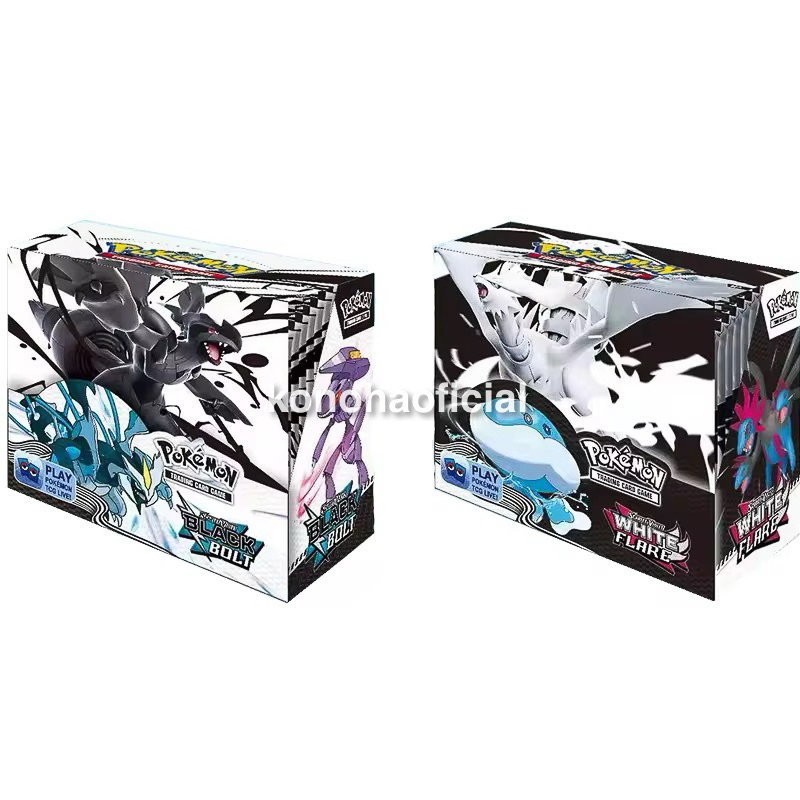 Novo Box 360 Cartas Pokémon TCG Scarlet Violet White Flare Black Bolt Booster Colecionável Geek