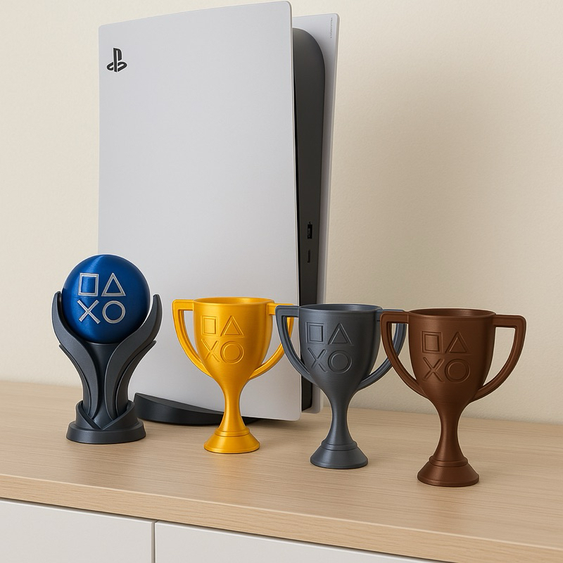 Troféus PlayStation PSN com o Platina - Kit 4 unidades Platina ouro prata e bronze | PS5 PS4