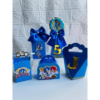 Kit's Personalizados caixinhas SONIC FILME aniversário-Festa PEGUE E MONTE em Oferta na Shopee