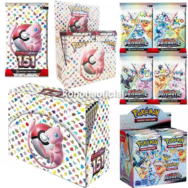 Box 360 Cartas Pokémon TCG Scarlet Violet 151 Mew Ultra Prisma Prismatic Evolutions Booster Colecionáveis em Oferta na Shopee