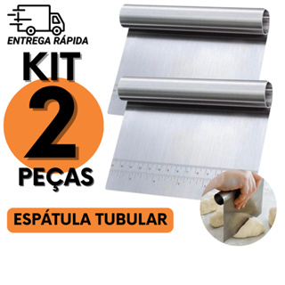 Conjunto Espátula Inox De Corte de Massa Corta, Raspa e Mede com Precisão Para Casa Restaurantes em Oferta na Shopee