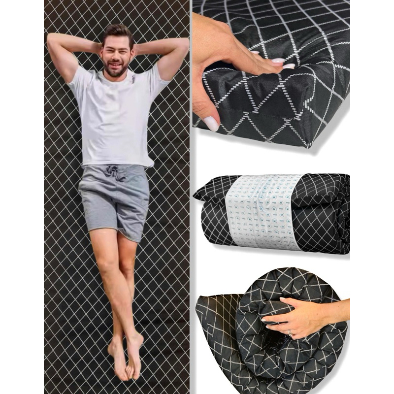 Colchonete camping Espuma PREMIUM D28 Grosso 5cm 180x65cm Dobrável Pesca Solteiro Viagem portátil em Oferta na Shopee