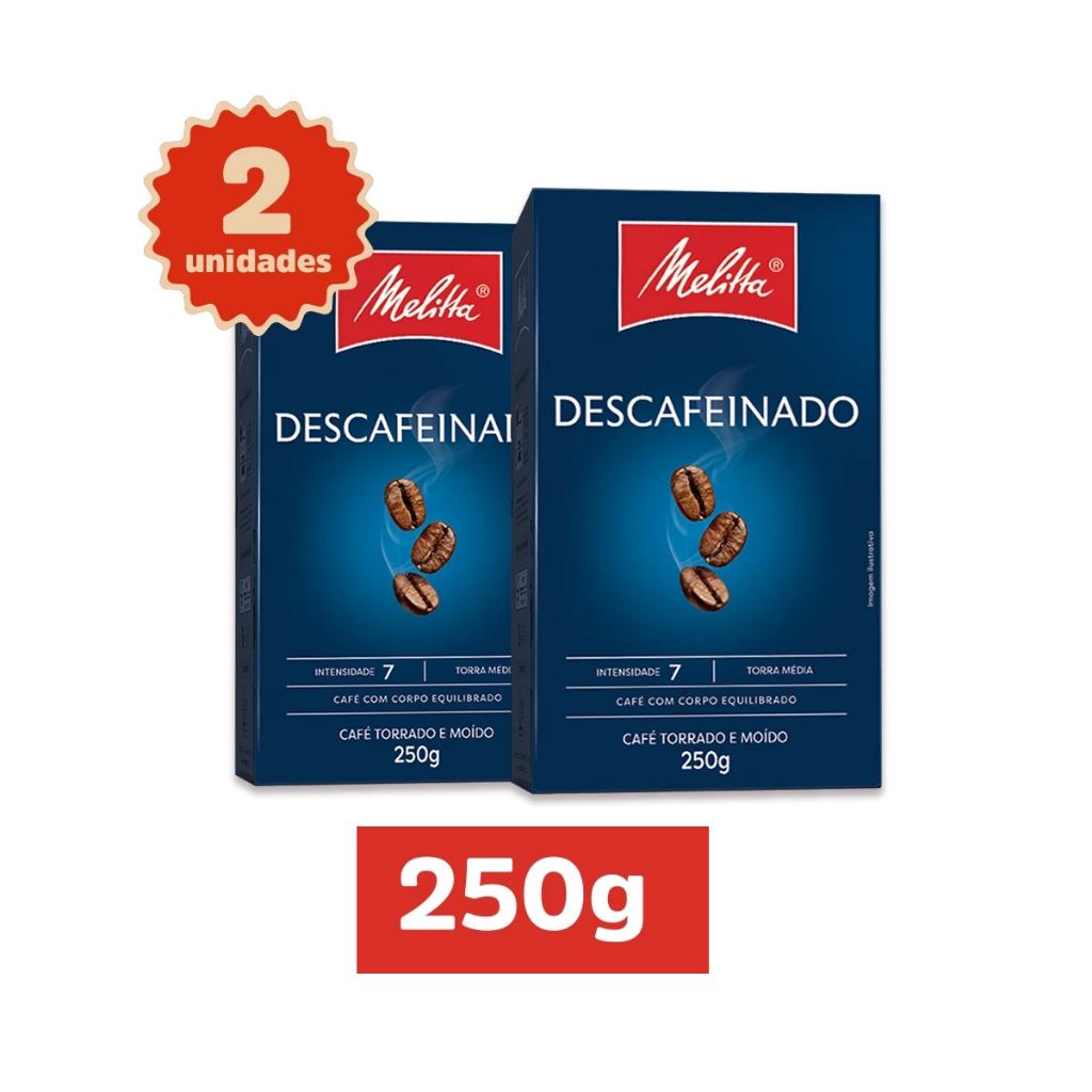 Café Melitta Descafeinado - Kit 2 Unidades 250g