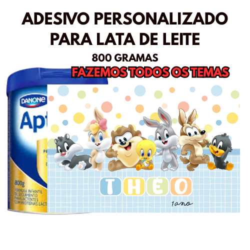 Adesivo Personalizado para Lata de Leite 800g em Oferta na Shopee