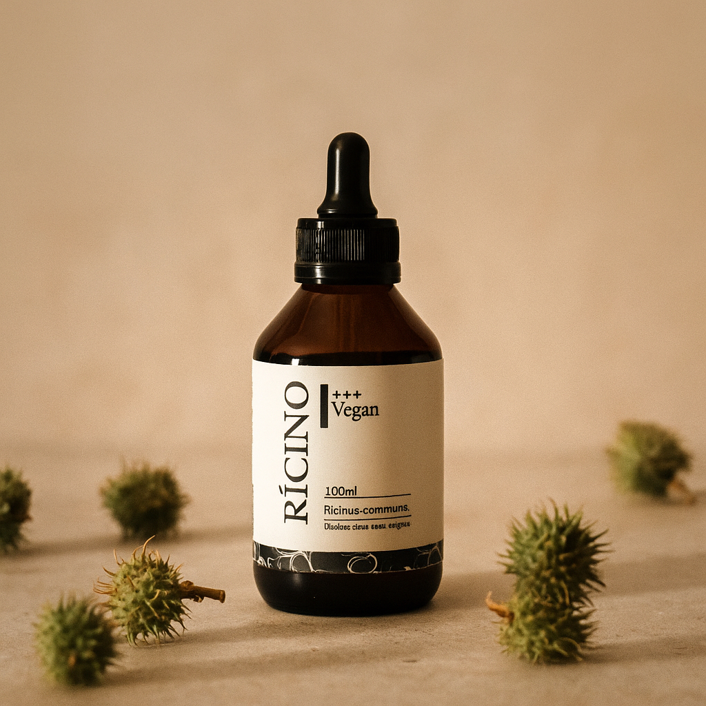 Óleo Vegetal de Rícino 100% Natural e Puro | Crescimento Capilar e Cílios, Anti Rugas, Acne e Caspa