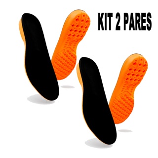 KIT 2 PARES DE PALMILHA ORTOPÉDICA DE GEL SILICONE ANTI-IMPACTO CONFORTÁVEL em Oferta na Shopee