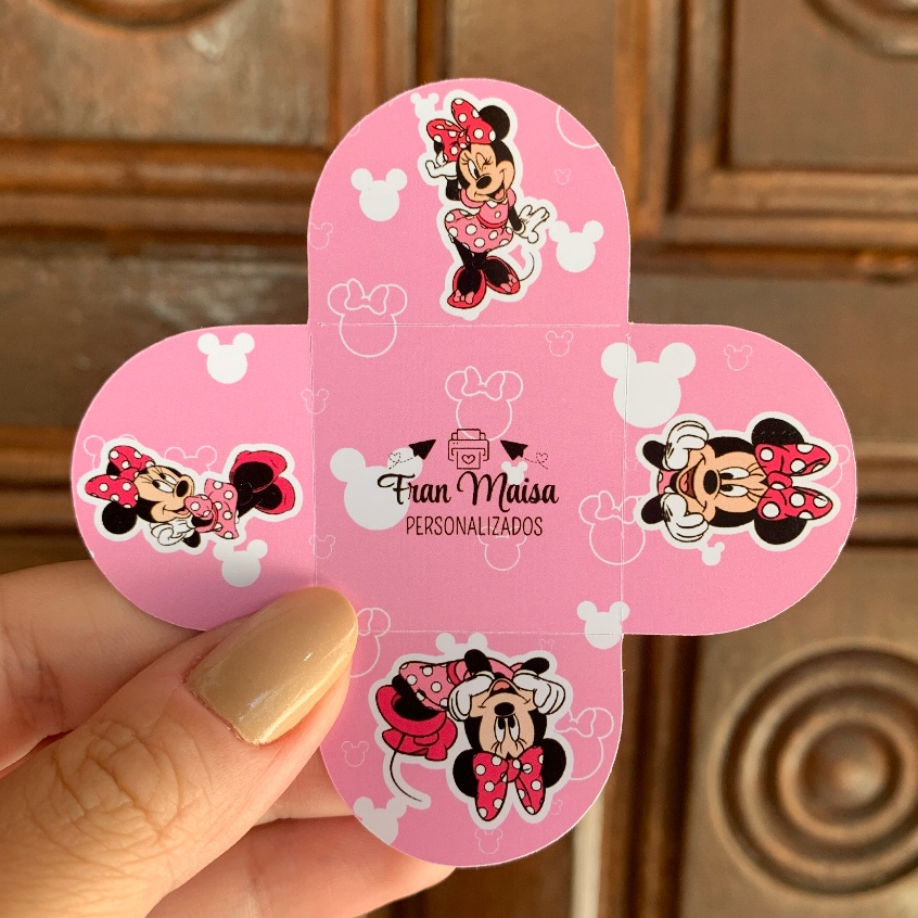 Envio em 24h Forminhas para Doces Minnie Rosa Brigadeiro 4 Pétalas Festa Aniversário Personalizadas