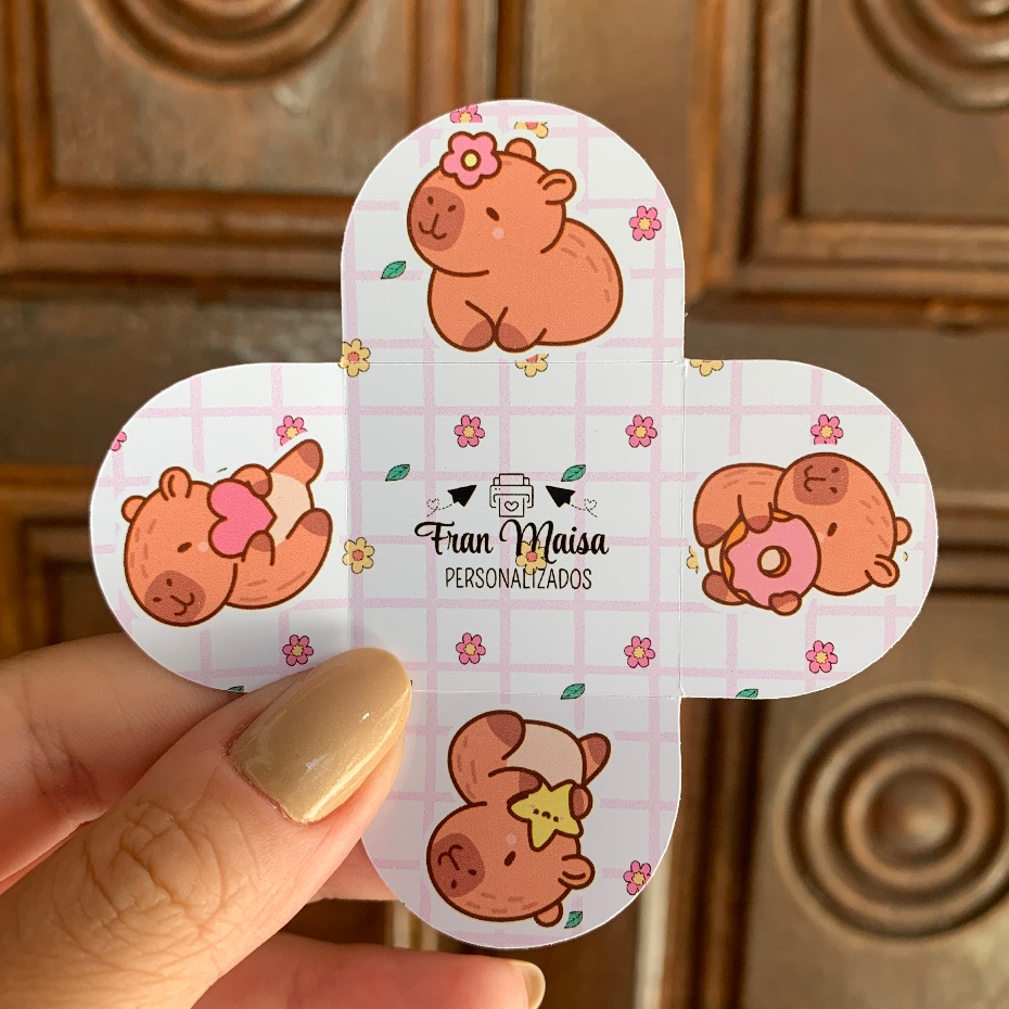 Envio em 24h Forminhas para Doces Capivara Brigadeiro 4 Pétalas Festa Aniversário Personalizadas