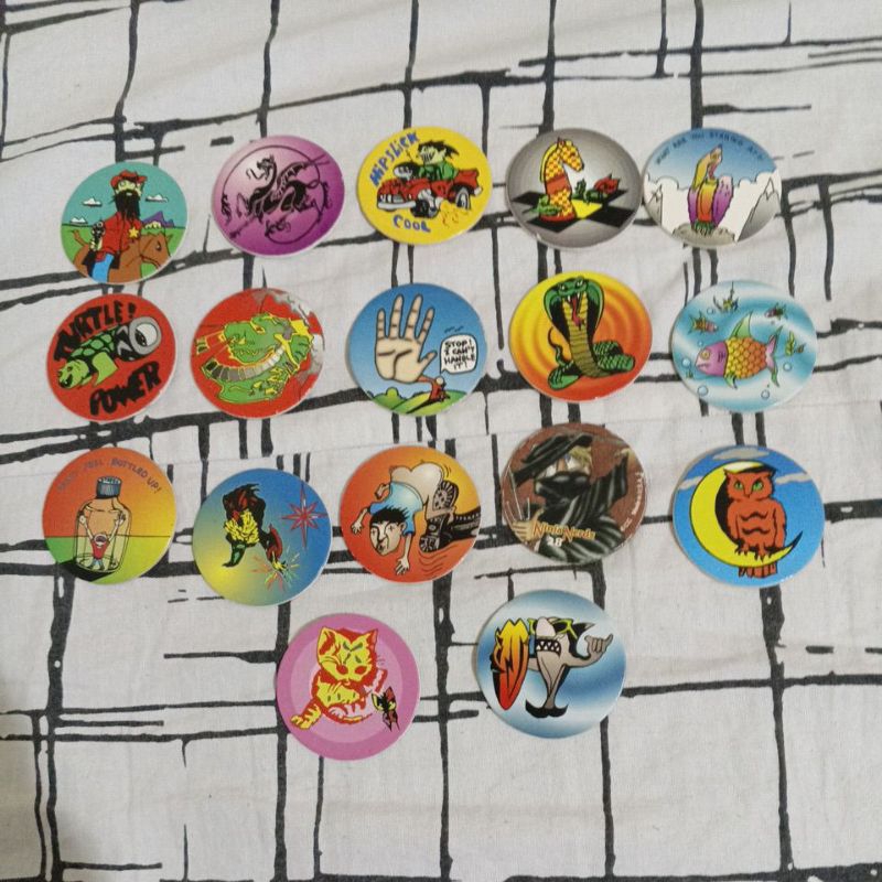(Lote 351) - Lote com 17 Tazos caps engraçados
