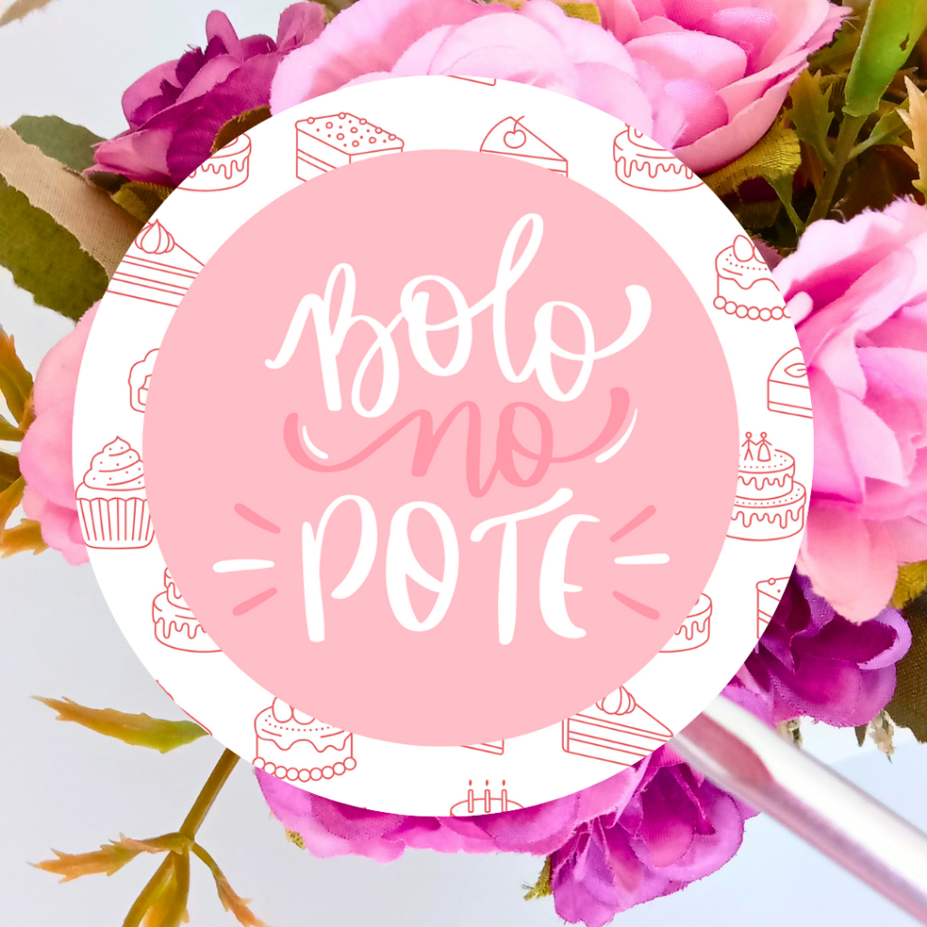 72/96/120 Etiqueta Adesiva| Bolo no Pote| 4cmx4cm em Oferta na Shopee