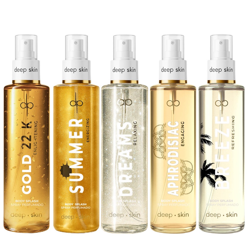 Body Splash Deep Skin 250ml – Summer, Breeze, Aphrodisiac, Gold, Dreams | Spray Perfumado I Unissex