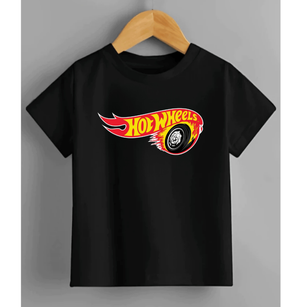 Camiseta Infantil / Juvenil Unissex - Estilosa Hot Wheels - Camisa 100% Algodâo 30.1 - Menino/Menina