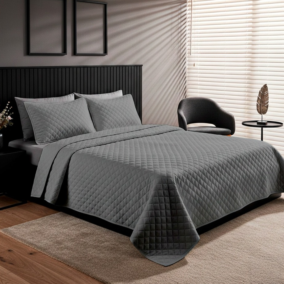 Cobre Leito Matelado Solteiro, Casal e Queen Ultrassonico Colcha Premium 100% Poliéster