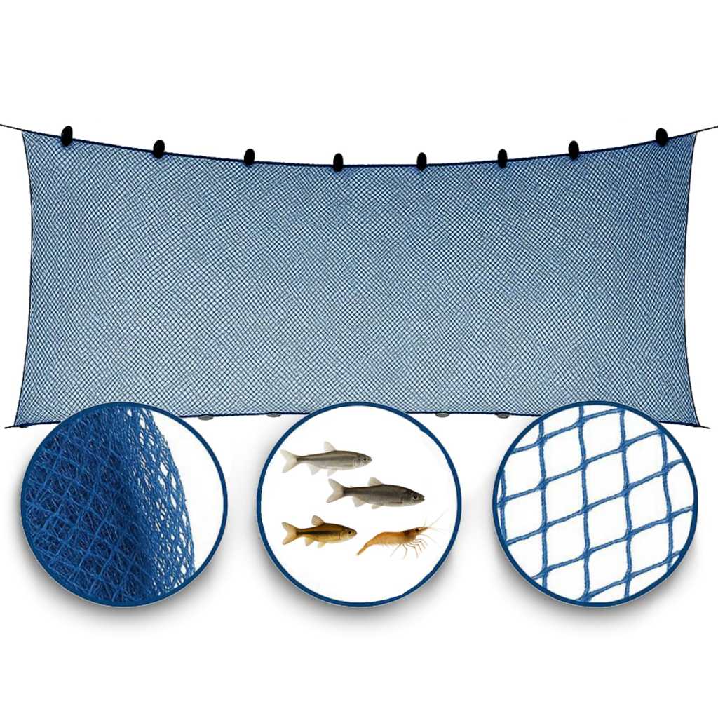 Rede Pesca Arrasto Picaré Lambari Camarão Manjuba Piaba Malha 2 x 12mm 5 Metros Comp