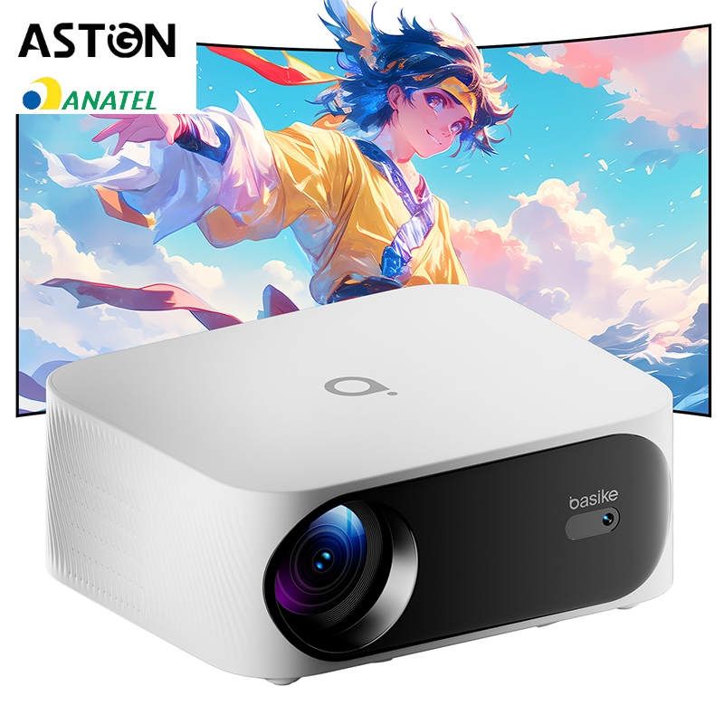 Astgn X Basike Projetor Full HD 1080p • Compacto • 20.000 lúmens • WiFi 6 + Auto-foco • Tela 180″ em Oferta na Shopee