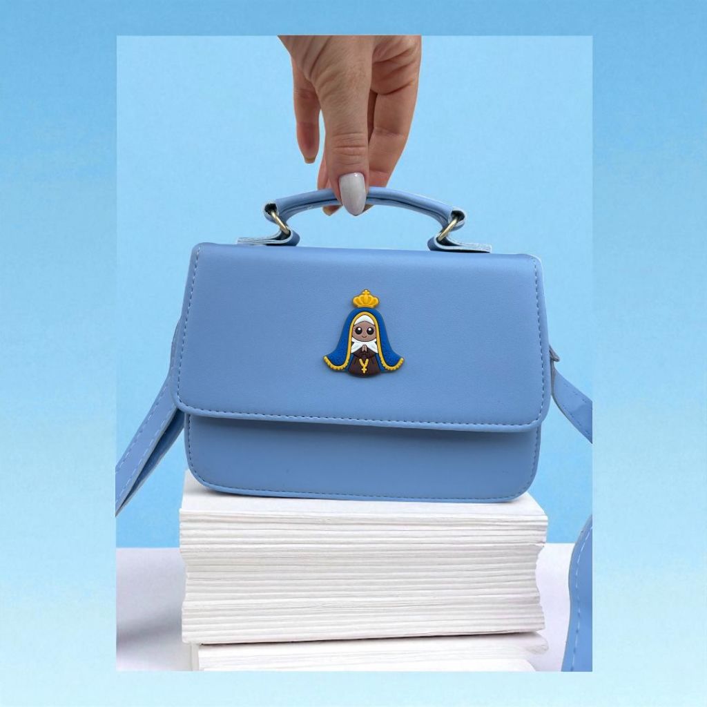Bolsa Feminina Nossa Senhora Aparecida Criança Azul Bebe em Oferta na Shopee
