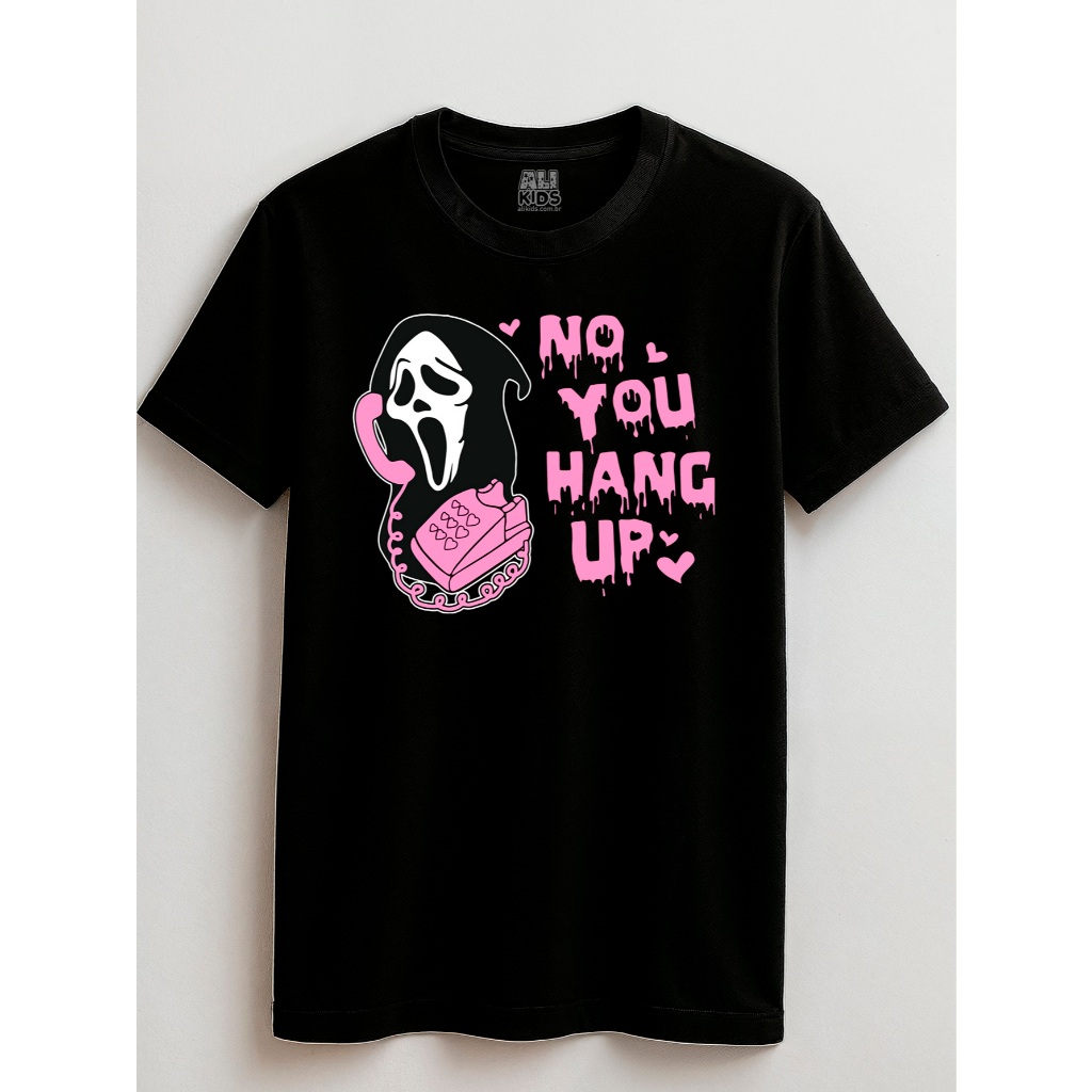 Camiseta 100 Algodao Halloween para crianças Dia das Bruxas Fantasma Juvenil e Infantil 2 ao 16 anos Menina Menino
