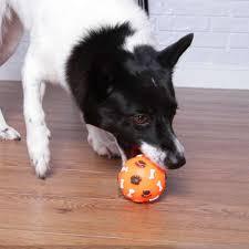 Brinquedo Bola decorada com  Patinha e Osso para Pet - Cores sortidas