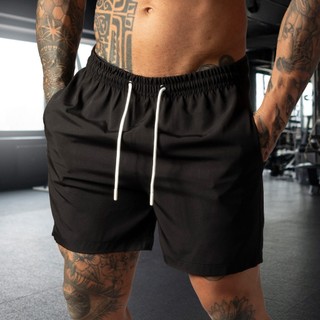 Shorts de Tactel com Elastano Masculino Basico Liso Casual Moda Praia Treino e Academia Bermuda