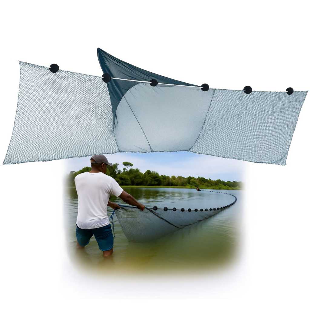 Rede Pesca Arrasto PRONTA com FUNIL Limpa Tanque Malha 2 ou 12MM 2mt Altura Fio 210/6 em Oferta na Shopee