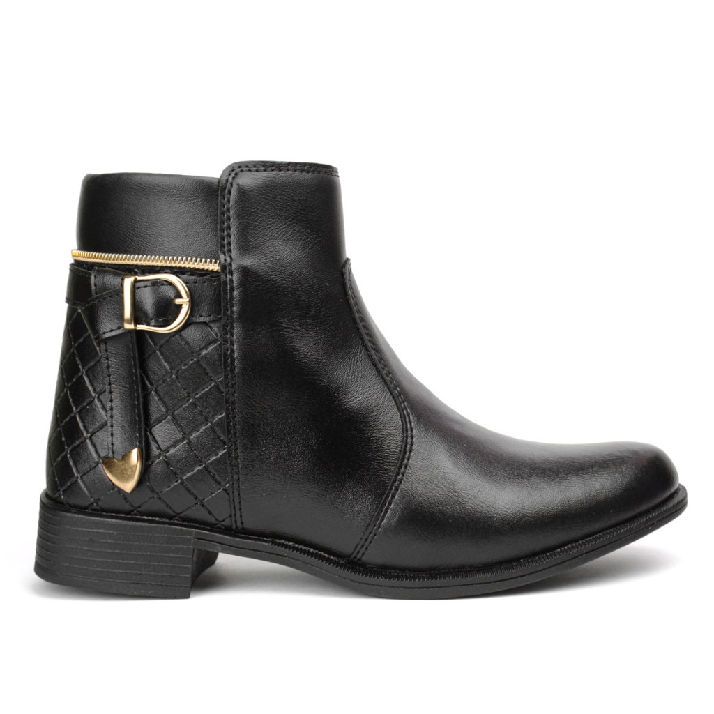 Bota Feminina Cano Curto Botinha Feminino Super Confortável