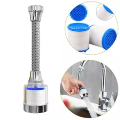 Kit Filtro de Torneira Extensor Giratório Filtragem Multicamadas Aço Inox Adaptador Universal