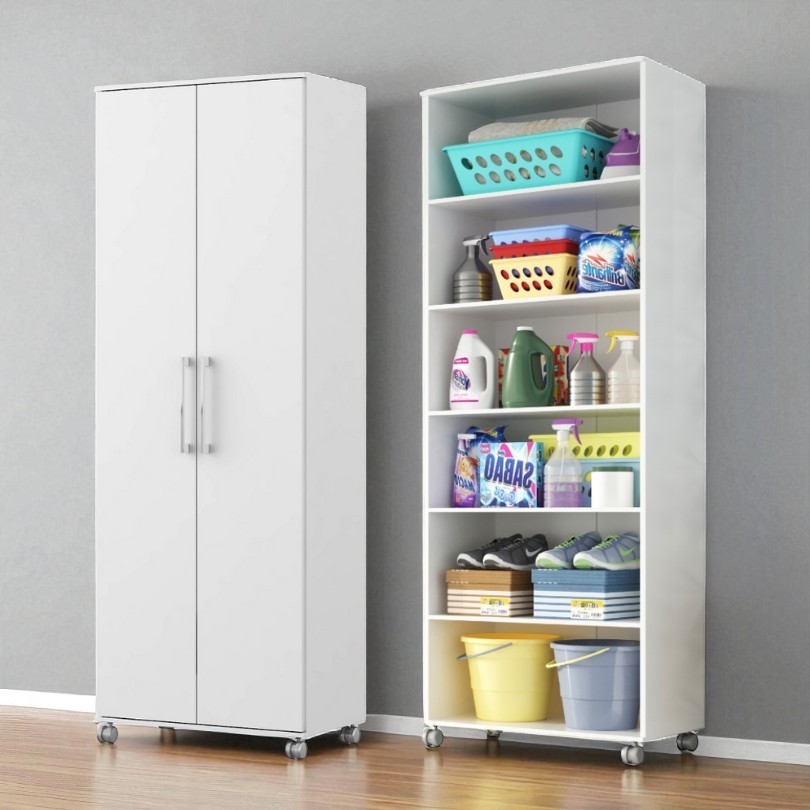 Armario Lavanderia Manuela 2 Pts 1,80m Com Rodinhas em Oferta na Shopee