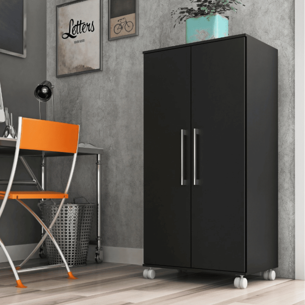 Armário De Escritório Michele 2 Pts 3 Prateleiras 1,10m em Oferta na Shopee