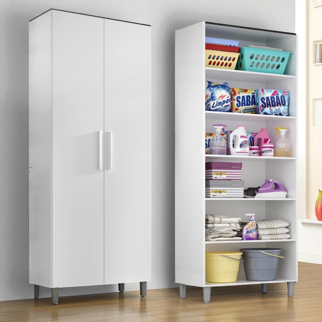 Armario de Lavanderia Melissa 2 portas e 5 prateleiras 2,24m em Oferta na Shopee