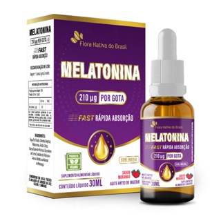 Melatonina líquida com rápida absorção (30ml) sabor morango - Flora Nativa do Brasil em Oferta na Shopee