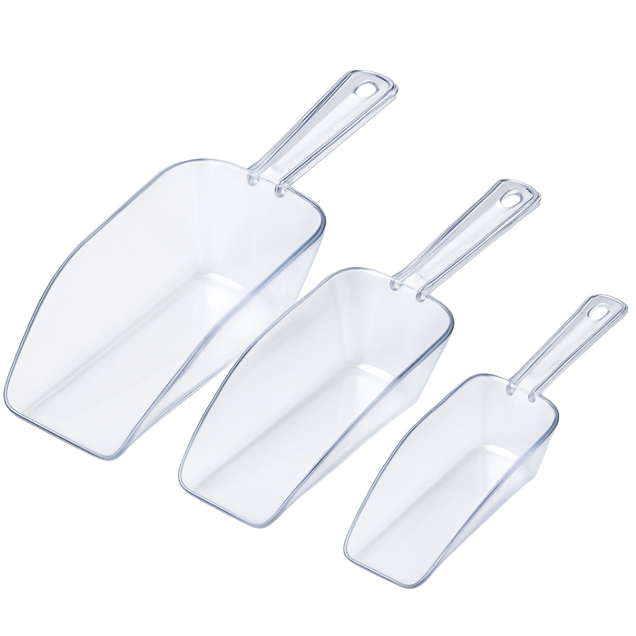 Kit 3 Concha Pa Colher Para Gelo Pegador Cereais Racao Graos