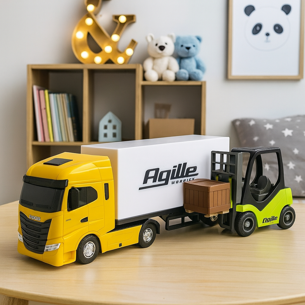 Caminhão Iveco Hi-Way com Empilhadeira Original - Usual Brinquedos 484