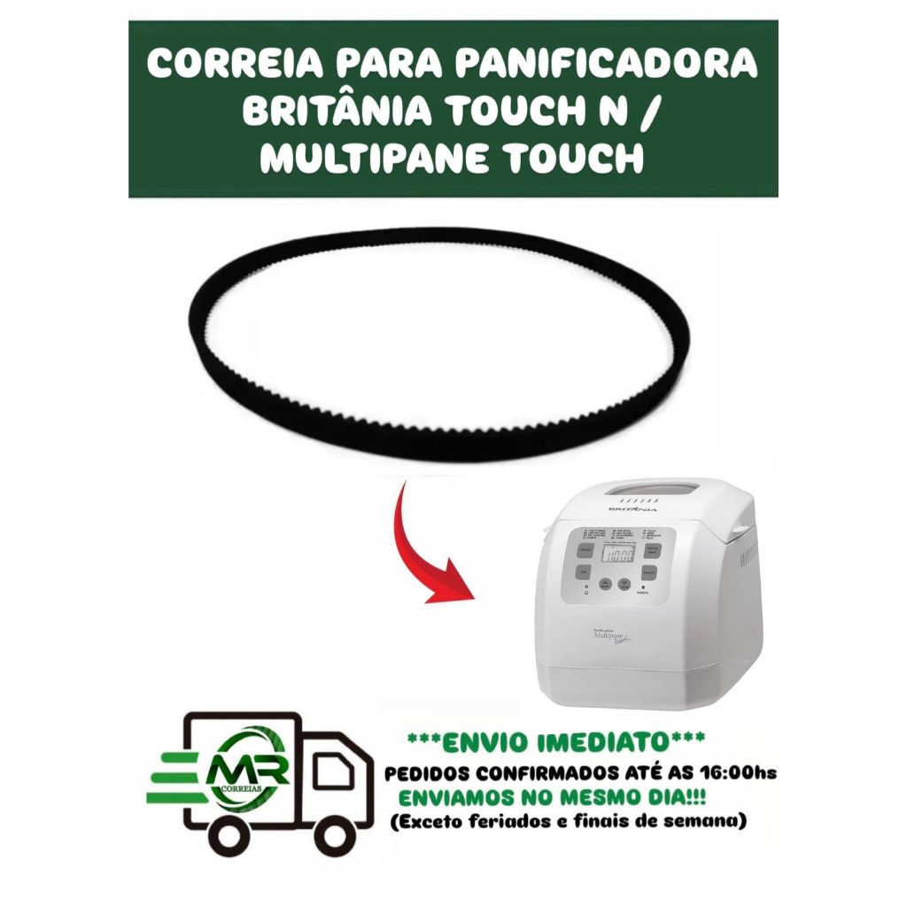 Imagem Correia para panificadora Britânia TOUCH N / MULTIPANE TOUCH