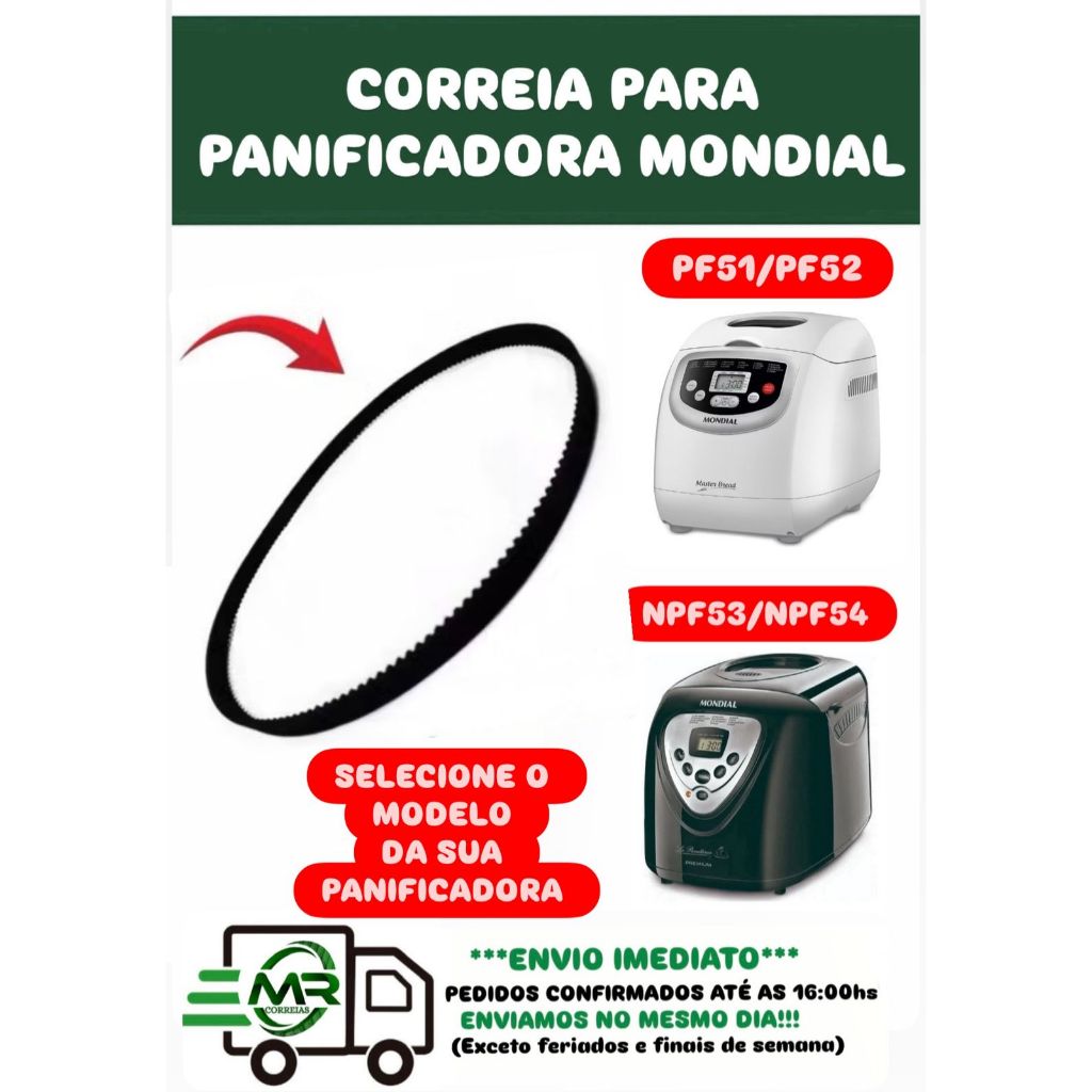 Imagem CORREIA PARA PANIFICADORA MONDIAL (ESCOLHA SEU MODELO)