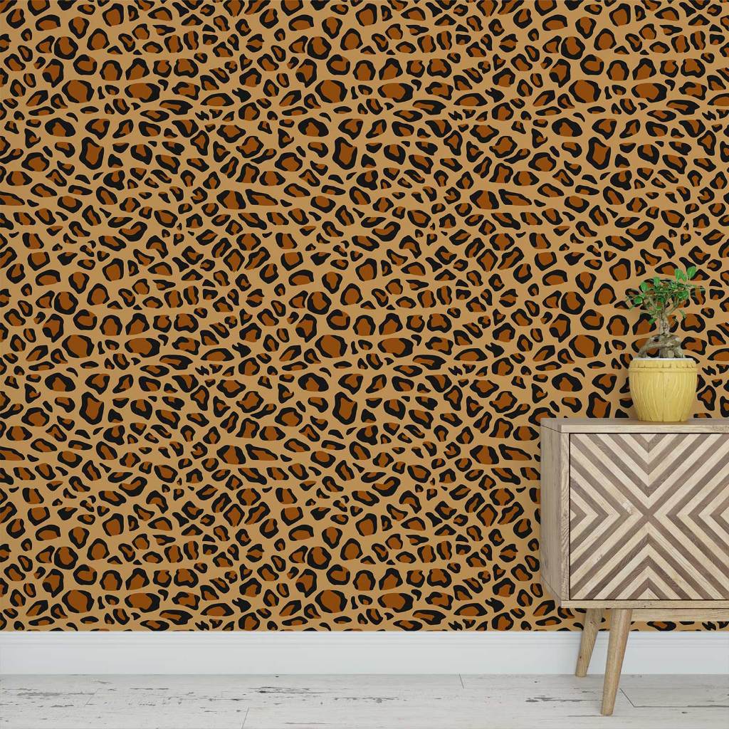 Papel de Parede Adesivo Decorativo Temático Oncinha Pintada Pelo Textura Linda