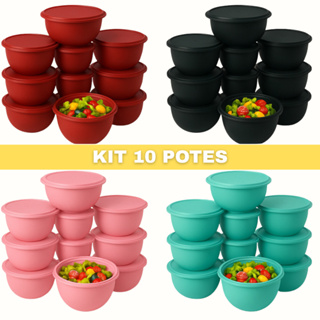 Kit 10 Potes Plásticos BOWL Marmitas 500 ml em Oferta na Shopee