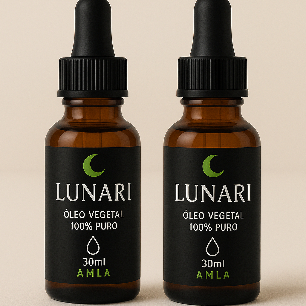 Kit 2 Óleos de Amla 100% Puro Lunari 30ml - Crescimento Capilar, Força e Brilho