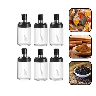 Kit 6 Porta Tempero com Colher Condimento Sal Açucar em Oferta na Shopee