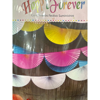 enfeite varal de papel para decoração de parede tipo leque em Oferta na Shopee