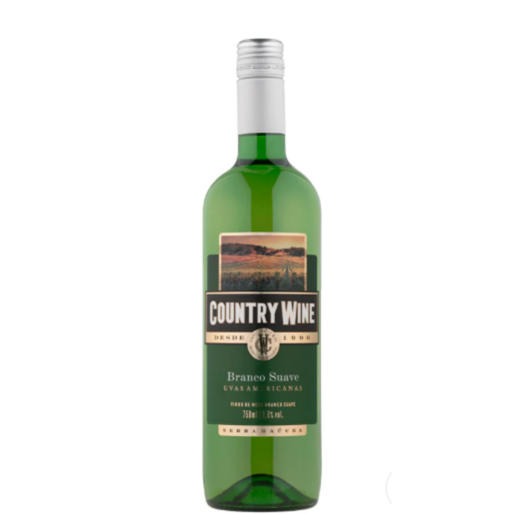 VINHO BRANCO SUAVE COUNTRY WINE 750ML em Oferta na Shopee