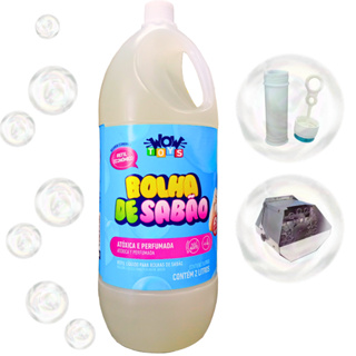 Refil Líquido 2 litros Bolha De Sabão Bubble para brinquedo bolinha bolinha de sabão em Oferta na Shopee