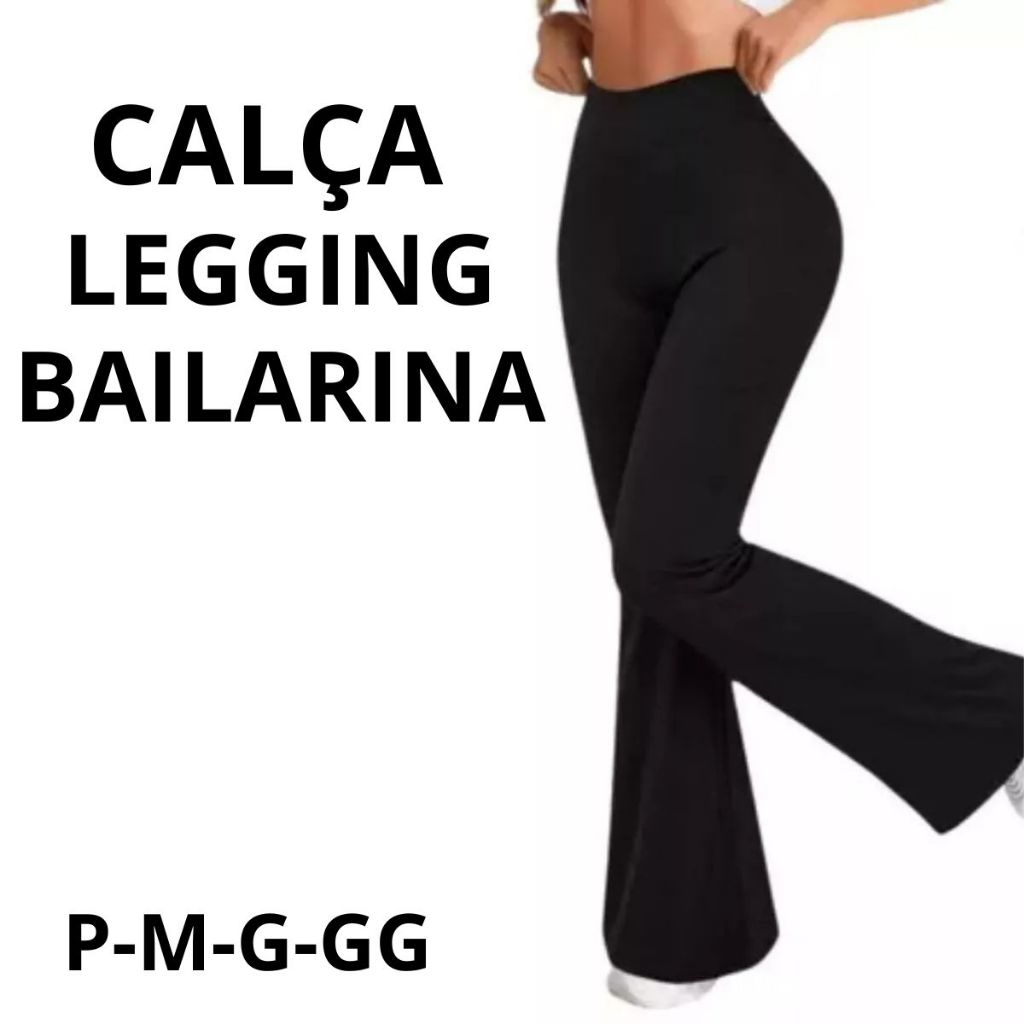 Calça Legging Fler Bailarina Cintura Alta PROMOÇÃO em Oferta na Shopee
