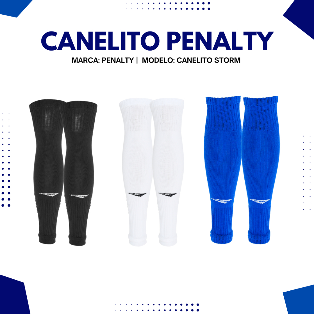 Meião Canelito Sem Pé Penalty Treino Profissional Amador Respirável Ajuste Perfeito